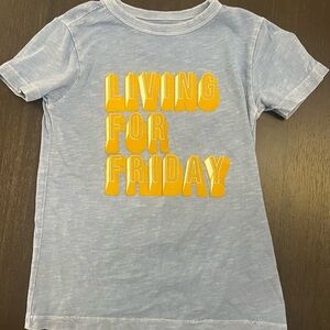 Crewcuts Jcrew “living for Friday” graphic tee 4t